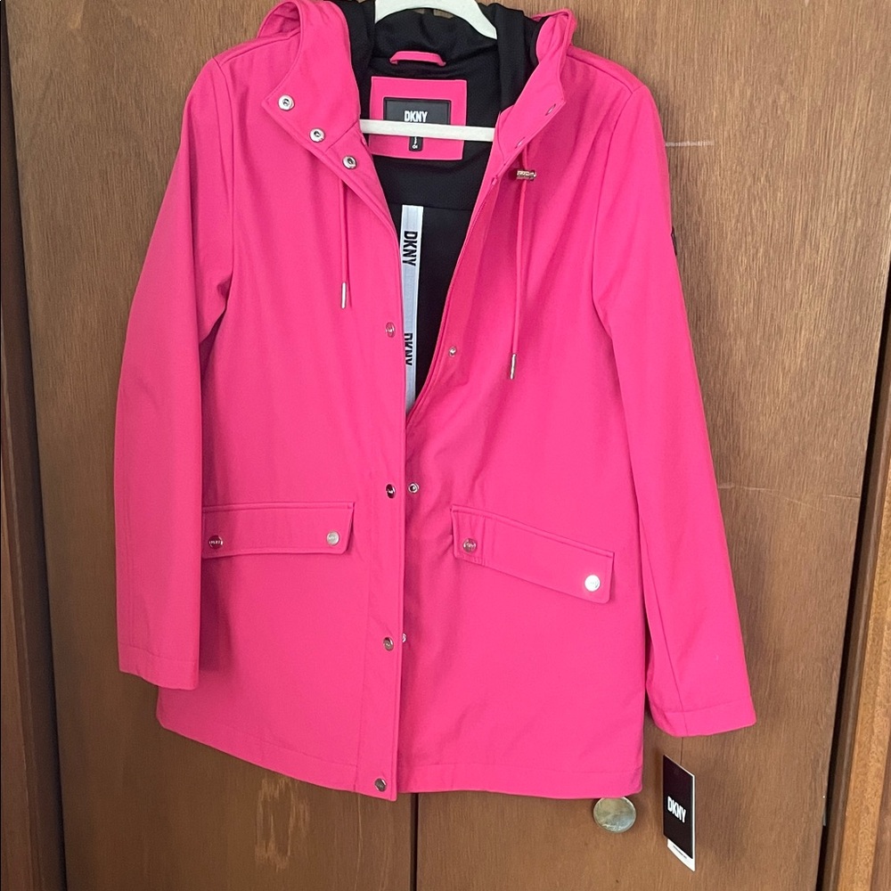 DKNY Raspberry Rain jacket